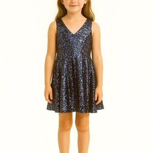 Nordstrom Chelsea & Violet Size Small Blue Sequin Dress.